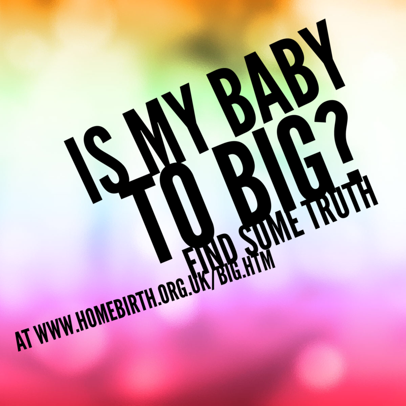 Fear your baby is too big? Fear your baby is too big?